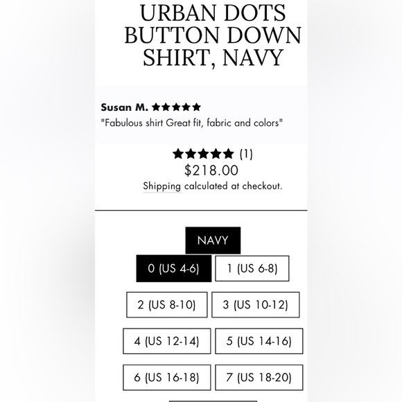 NWT URBAN BY ALEMBIKA URBAN DOTS
BUTTON DOWN SHIRT, NAVY - Picture 7 of 13